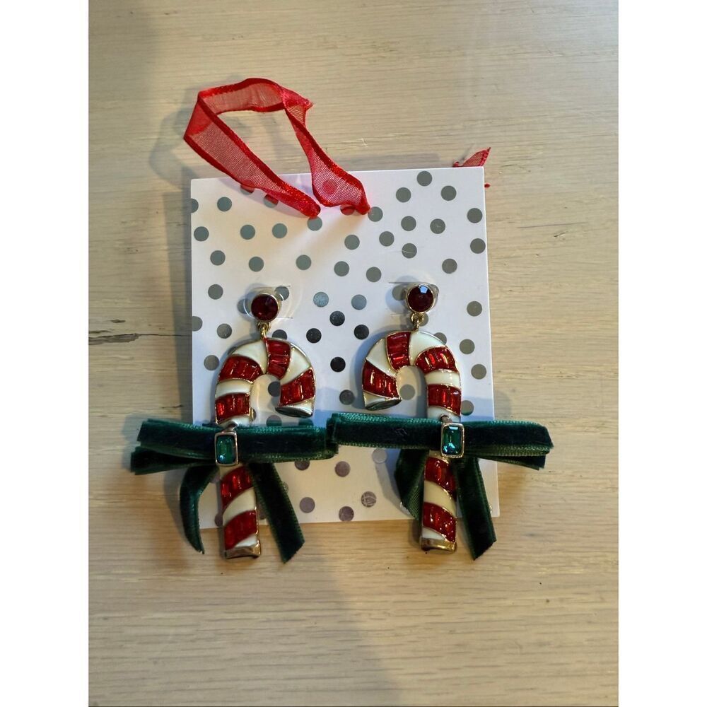 Candy Cane Christmas Earrings